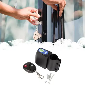 

Remote Wireless Alarm Black Bicycle Mountain Bike Anti Theft Device Prevent Loss Security Burglar Alarm
