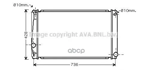 Радиатор Системы Охлаждения Toyota: Rav 4 Iii(Aca_, Ace_) 2.0 Vvt-I 05- Ava арт. TO2419