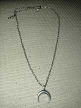 Collar con colgante de Luna y Chapado En Oro para mujer, cadena de clavícula, regalo para Amiga