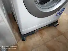 Soporte Universal para nevera móvil, Base de nevera móvil con 4 pies fuertes, con rueda de freno de carga de 500kg