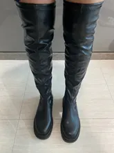 Las mujeres botas Mujer Zapatos de tobillo botas de media caña plataforma antideslizante de cuero de la PU suave nuevo calzado de moda de mujer de primavera