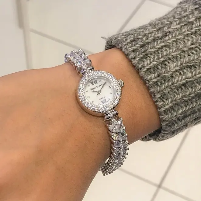 Diamond Workmanship Silver Ladies Watch