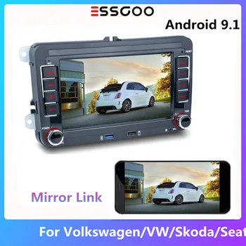 

Essgoo Android 9.1 Car Radio 2 din Autoradio Bluetooth GPS WiFi Button Color Backlight Multimedia Player For Volkswagen/VW/Skoda