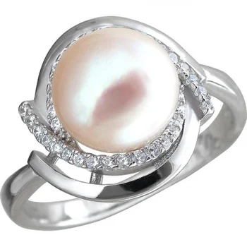 

Esthete ring with pearls and cubic zirconia