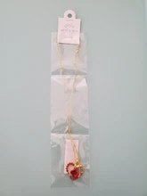 Nuevo amor corazón rojo rosa colgante, collar de mujer Color dorado para señorita gargantilla collar de joyería de moda para el Día de San Valentín regalo