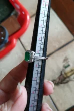 Realytrust-anillo de compromiso de Plata de Ley 925 con diamantes de Esmeralda, joyería de compromiso, para mujeres