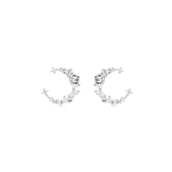 

Earrings MITBALD Silver Rhodium Moon Zircons Forms LUXENTER