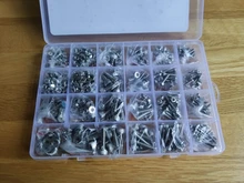 Ninejin-Juego de tornillos de cabeza hexagonal, 880 uds, M2, M3, M4, M5, acero inoxidable, hexagonal, cabezal redondo plano, surtido de Kit de tornillos