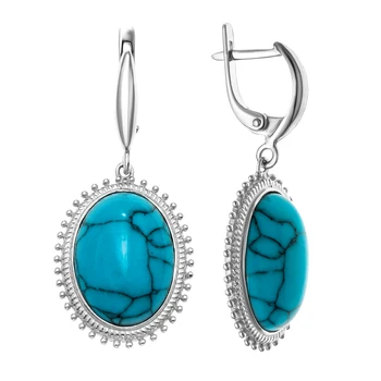 

Silver earrings with turquoise