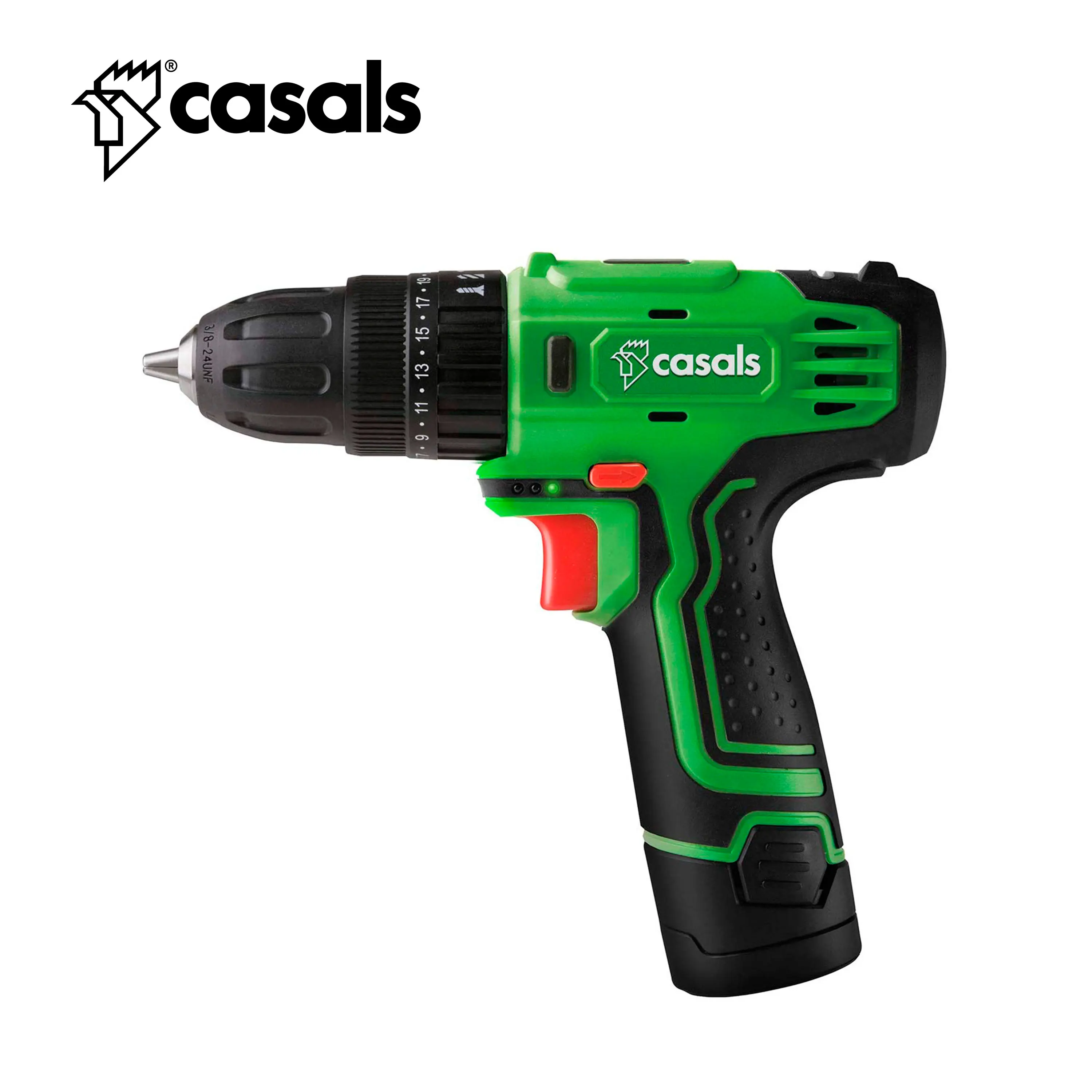 Casals Taladro percutor a batería VPLI12M-2, 12V, 750rpm, maletín y estuche con - AliExpress