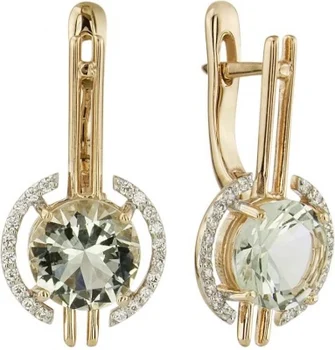 

Aloris earrings with amethyst and cubic zirconia in red gold