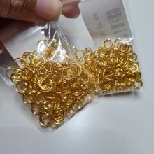 Anilla de Metal de rodio dorado de 3-16mm, 50-200 Uds., anilla de engarce abierta trabillas individuales, anillos abiertos, suministros para joyería DIY, accesorios hechos a mano