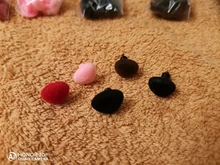 Doll-Findings Toy Nose Safety Soft-Washer Black/brown for Diy 50pcs/Lot Flocking Triangular