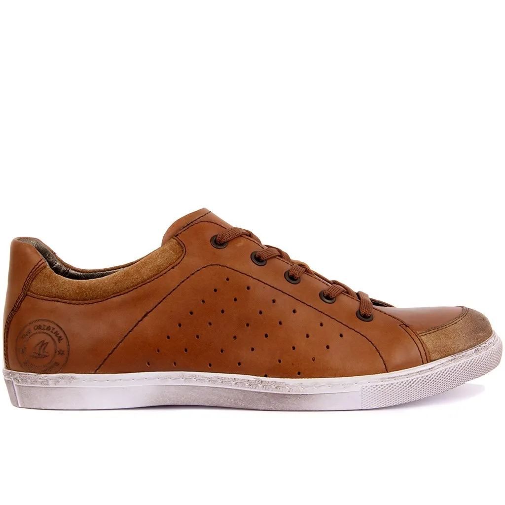 Sail Lakers-Tan Suede Leather Men 'S Daily Shoes | Обувь