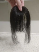 Halo Lady Beauty-flequillo de aire para mujer, cabello humano brasileño con Clip, flequillo, transparente, no remy, peluca de cabello de repuesto