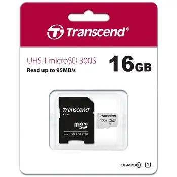 

Capacity memory card Micro SD card 16 GB Class 10 + adapter SDTRANSCEND7.15