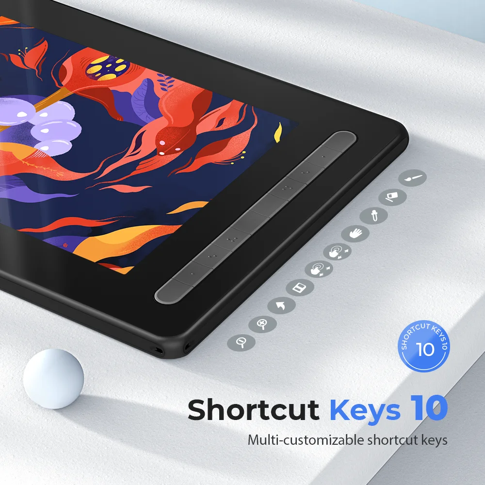 XPPen ƼƮ 16 ׷ º    ÷, 127% sRGB X3-powered ŸϷ, 10 Ű ƿƮ ,   ȵ̵