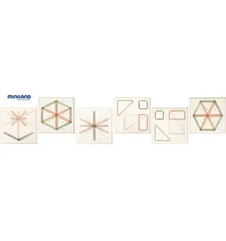 

Set 6 Geoboards 15 cm Transparent + 180 rubber Bands + 24 Activities