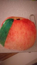 Monedero pequeño de frutas para hombre, mujer y niño, billetera con llavero de billetera de fresa y sandía de manzana