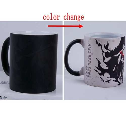 Color change MGF индивидуальная волшебная кружка Overlord Ainz Ooal мантия термочувствительные керамические кружки Меняющие цвет кофейные кружки чашка для молока подарок - Цвет: Color change