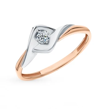 

Gold ring with diamonds sunlight sample 585