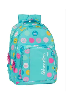 

BENETTON backpack double ADAPTABLE cart TOPOS turquoise 32X42X15 612051773