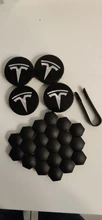 BENOO-Tapas de cubo de rueda para Tesla Model 3/S/X con 4 tapas centrales y 20 tuercas de rueda, Kit de decoraciones Tesla, 25 uds.