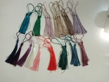 30 unidades/lote de cuerda colgante de 70mm con flecos y borlas de seda, colgante para pendientes, collares, fabricación de joyas, suministros de accesorios