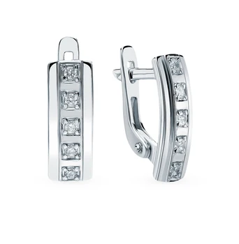 

Silver earrings with cubic zirconia sunlight sample 925