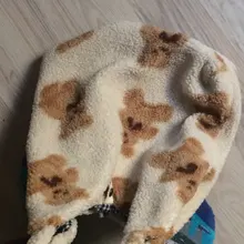 Bolso grande de tela de oveja para mujer, bolso grande de hombro de lona de oso de piel esponjosa, bolso de compras suave de gran capacidad, bolso escolar para niña