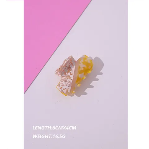 Geometry Hollow Out Flowers Summer Acetic Acid Hairpin for Women Girls Jewelry HUANZHI 2022 NEW Trend Hair Claws 머리 핀