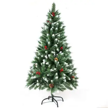 

SZ Árbol de Navidad Verde con Nieve y Acebo - 4 Tamaños