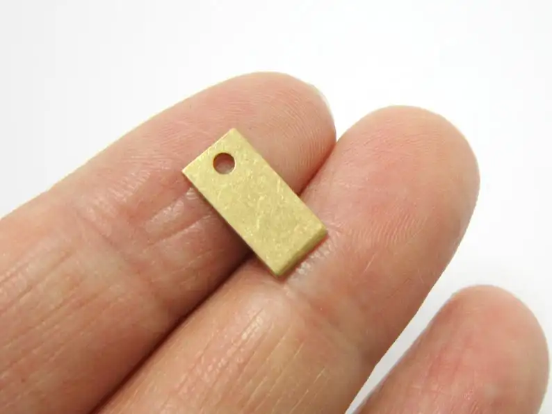 

30 шт Прямоугольные подвески, латунные подвески, 12x6x1 мм, Геометрическая латунная фурнитура, принадлежности для изготовления ювелирных изделий R957