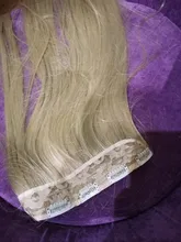 SHANGKE-Extensión de cabello liso sedoso Natural, 5 clips/pieza, 24 pulgadas, Clip en mujeres, pelo sintético largo falso