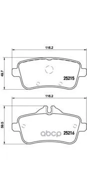 Колодки Тормозные Mercedes Gl X166/Ml W166 Задние Brembo P50100 Brembo арт. P50100