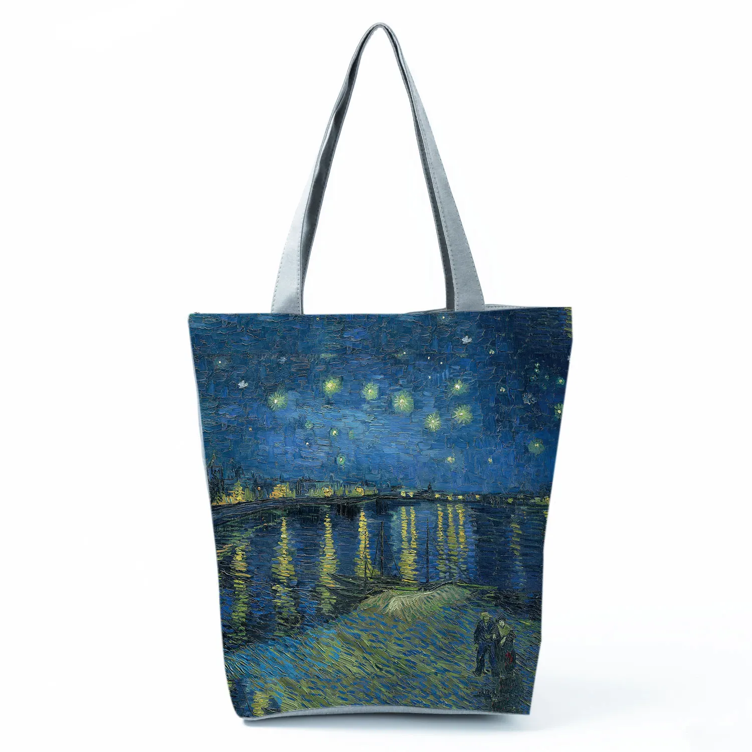 New Van Gogh Oil Painting Tote Bag Retro Art Fashion Travel Bag Women Casual Eco Reusable Shopping High Quality Foldable Handbag wristlets for women Totes