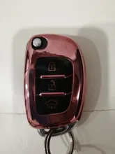 TPU suave funda de llave de control remoto para coche cubierta para Hyundai ix25 ix35 i10 i20 Solaris Tucson Sonata Santa Fe deporte Elantra Creta Verna