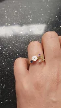 Anillo de flor de cristal exquisito, joyería de moda con carácter, anillo de apertura hembra versátil de amor dulce