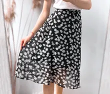 Mozuleva-faldas de gasa de cintura alta para mujer, faldas informales con estampado Floral, falda Maxi para la playa de talla grande S-3XL, primavera y verano, 2021