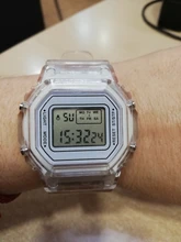 Reloj de moda para hombre y mujer, cronógrafos deportivos digitales transparentes e informales, de pulsera, de regalo para enamorados