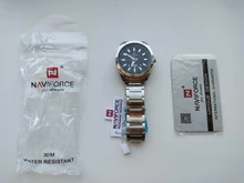 NAVIFORCE-Reloj informal de cuarzo totalmente de acero para hombre, cronógrafo deportivo resistente al agua con fecha, pulsera militar, mejor marca, masculino