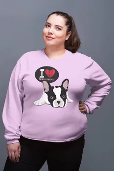 

Angemiel Wear Bulldog Pink Women Sweatshirts
