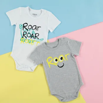 

ebebek HelloBaby Summer Little Dino Theme Baby Bodysuit 2 pcs