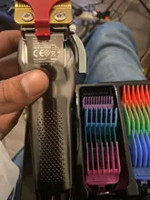 HATTEKER-cortadora de pelo para hombre, cortador de barba profesional, inalámbrico, recargable, Kit de barbería, gran potencia