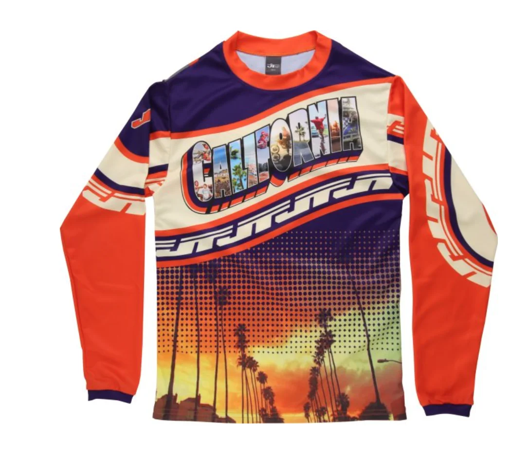 Maillot Motocross RACESTARS Rouge – Manches Longues – Léger Et Respirant – Pour Homme