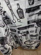 Blanco y negro de peluquería cabo corte salón de belleza tela para barbería de proteger vestido de capa de corte de pelo vestido impermeable para niños adultos