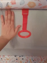 Anillo de gancho multicolor portátil para cama de bebé, accesorio de viaje no tóxico para cuna, Wake Up, colgante plegable para el hogar, juguete, 4 Uds.