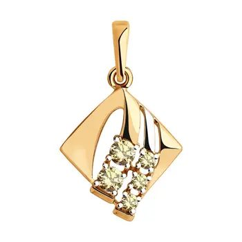 

Sokolov gold pendant, fashion jewelry, 585, women's male, pendants for neck women