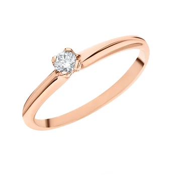 

Gold ring with diamonds sunlight sample 585