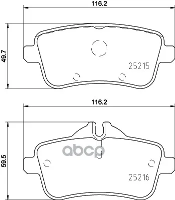 Колодки Тормозные Дисковые, Комплект Hella 8db355019741 HELLA арт. 8DB355019741